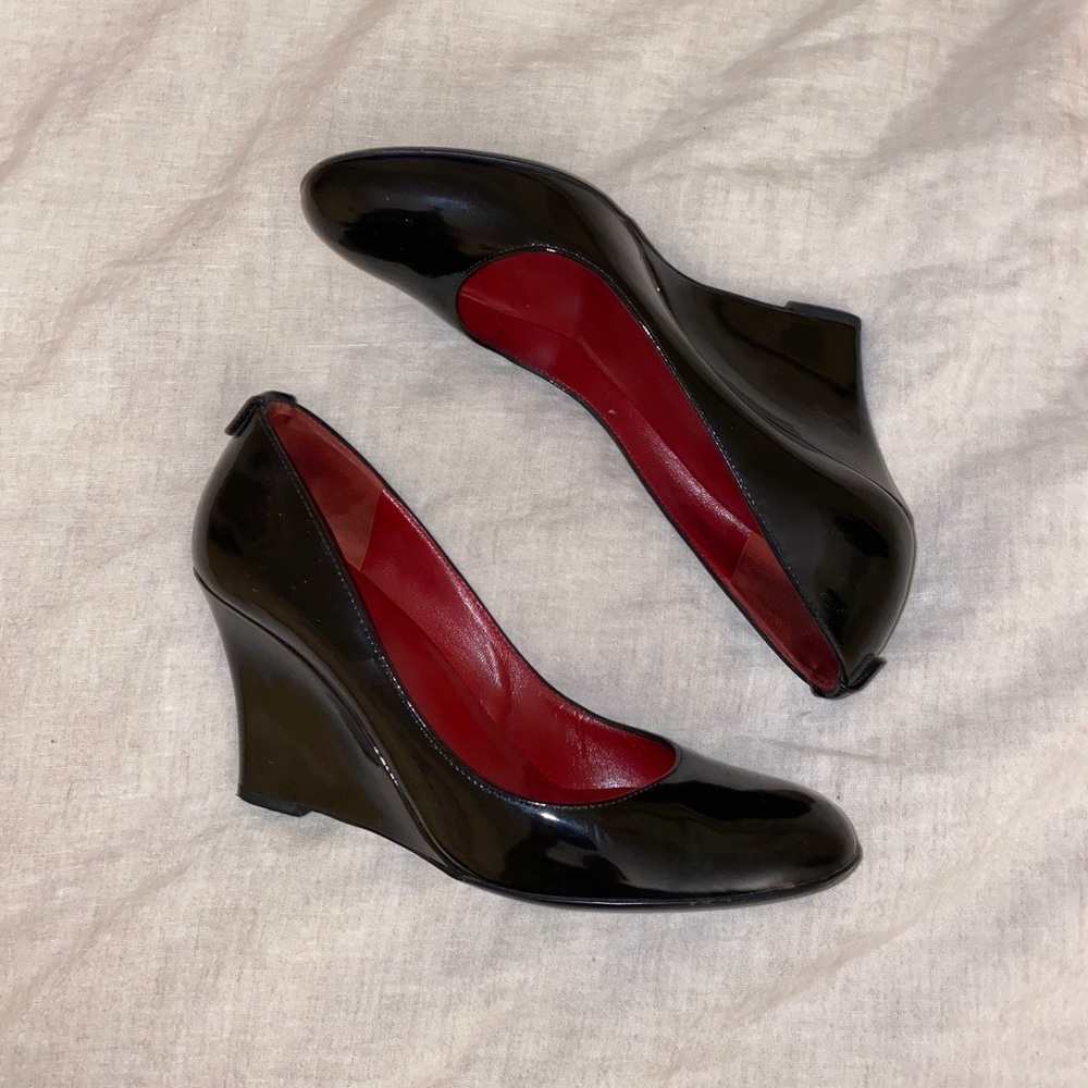 Patent Leather Gucci Wedges